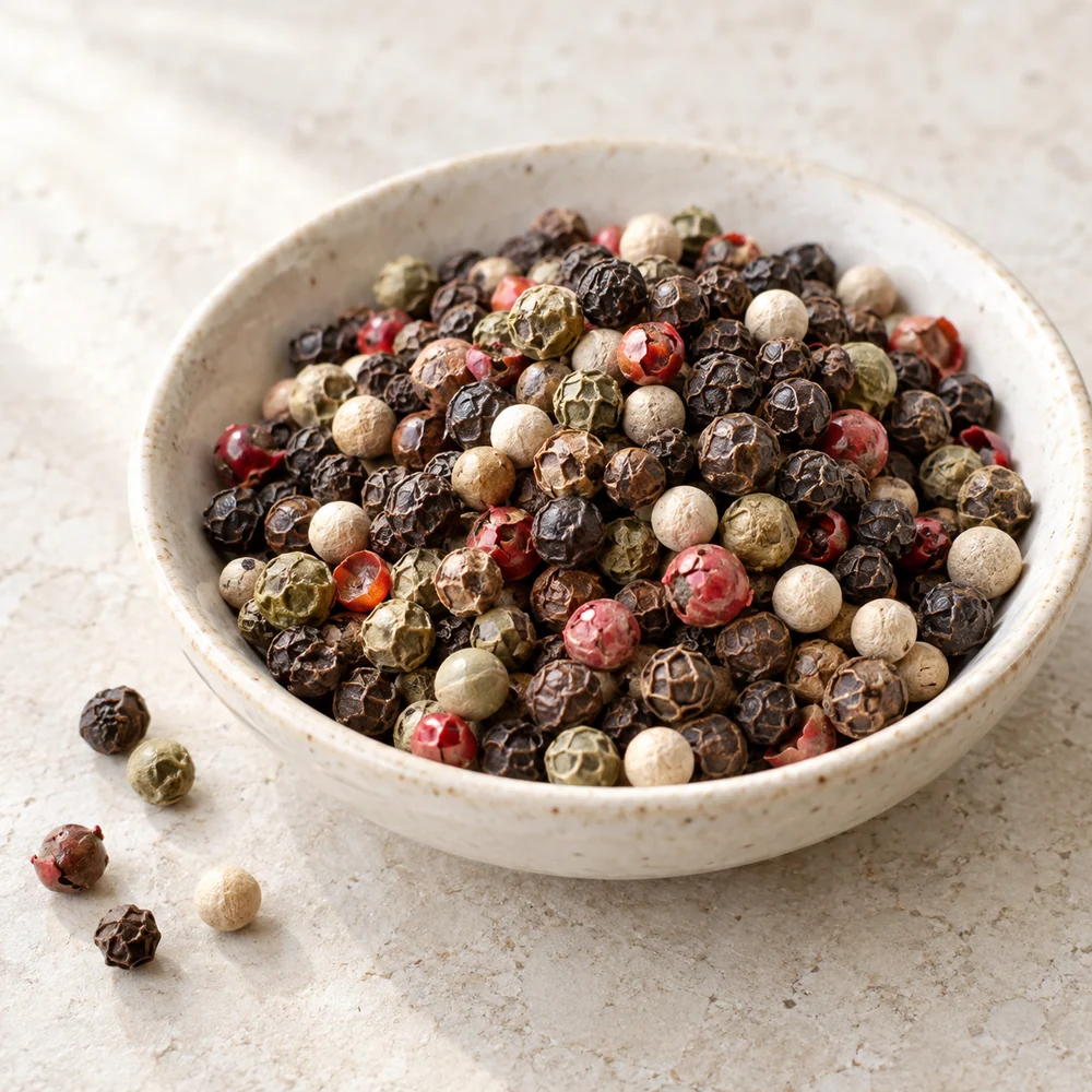 Five-Color Peppercorn Blend — AI-generated illustration